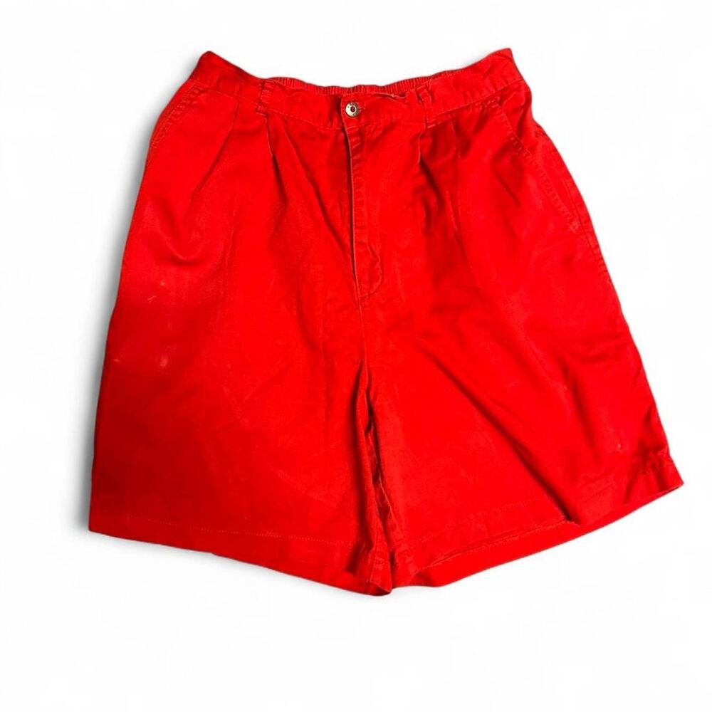 Size 6 fun bold retro Vintage 80s high waisted red mom shorts
